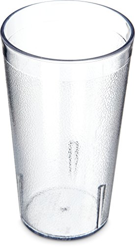 Carlisle 12 oz Clear Stackable Shatter-Resistant Plastic Tumblers - Pack of 72 - Durable Unbreakable Drinkware for Restaurants, Cafes & Catering Events