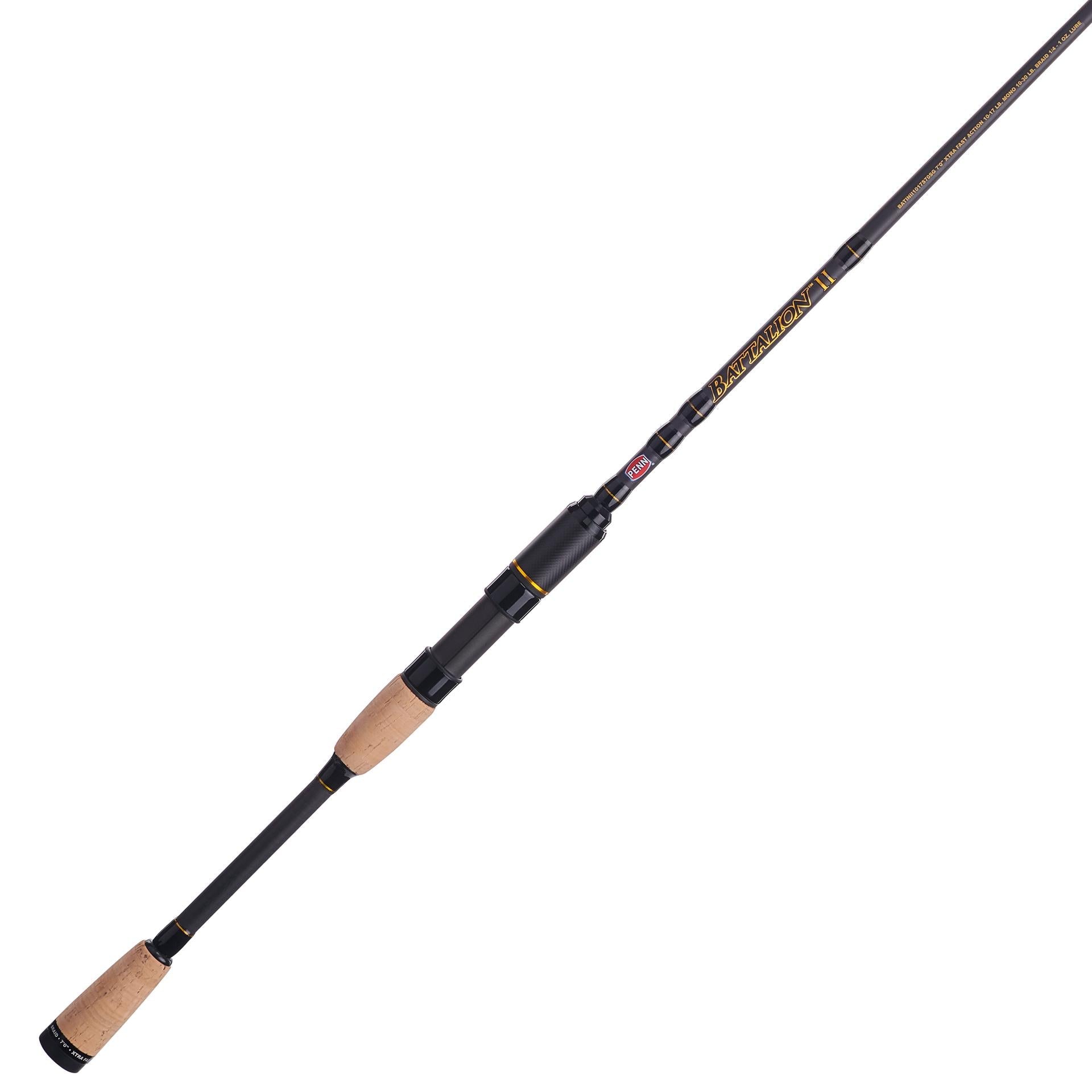 Battalion™ II Split Grip Inshore Spinning Rod - Premium Saltwater Fishing Rod for Surf, Pier & Kayak Fishing - Lightweight & Sensitive for Bass, Snook & Redfish