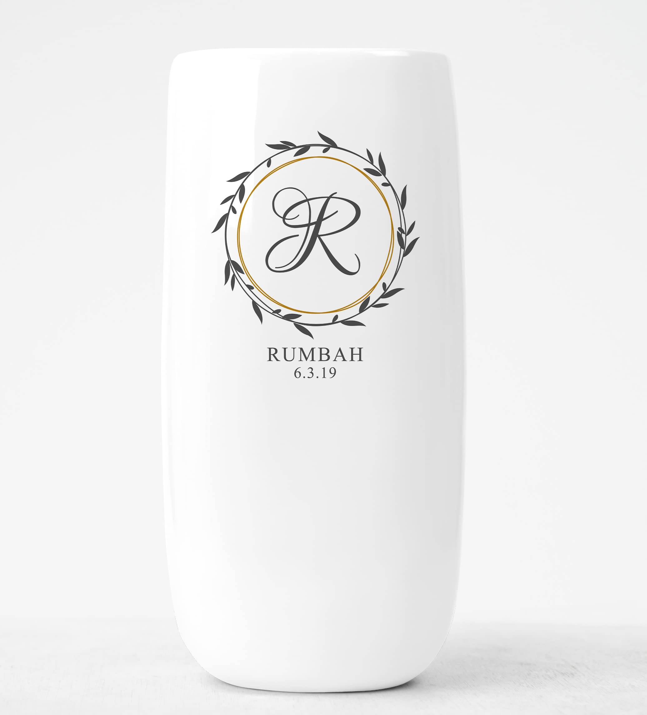 Custom Personalized Ceramic Vase - Engraved Wedding Anniversary Gift for Couples - Romantic Home Decor for Living Room, Bedroom & Wedding Centerpiece