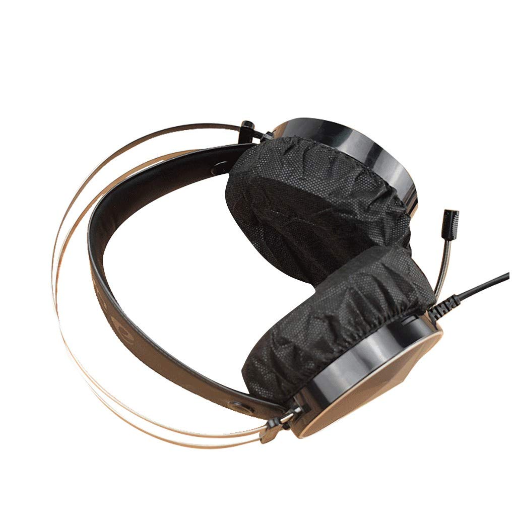 Disposable Hygienic Headphone Ear Covers - Super Stretchable Sanitary Earpad Protectors (50 Pack) for On-Ear Headphones 3.93