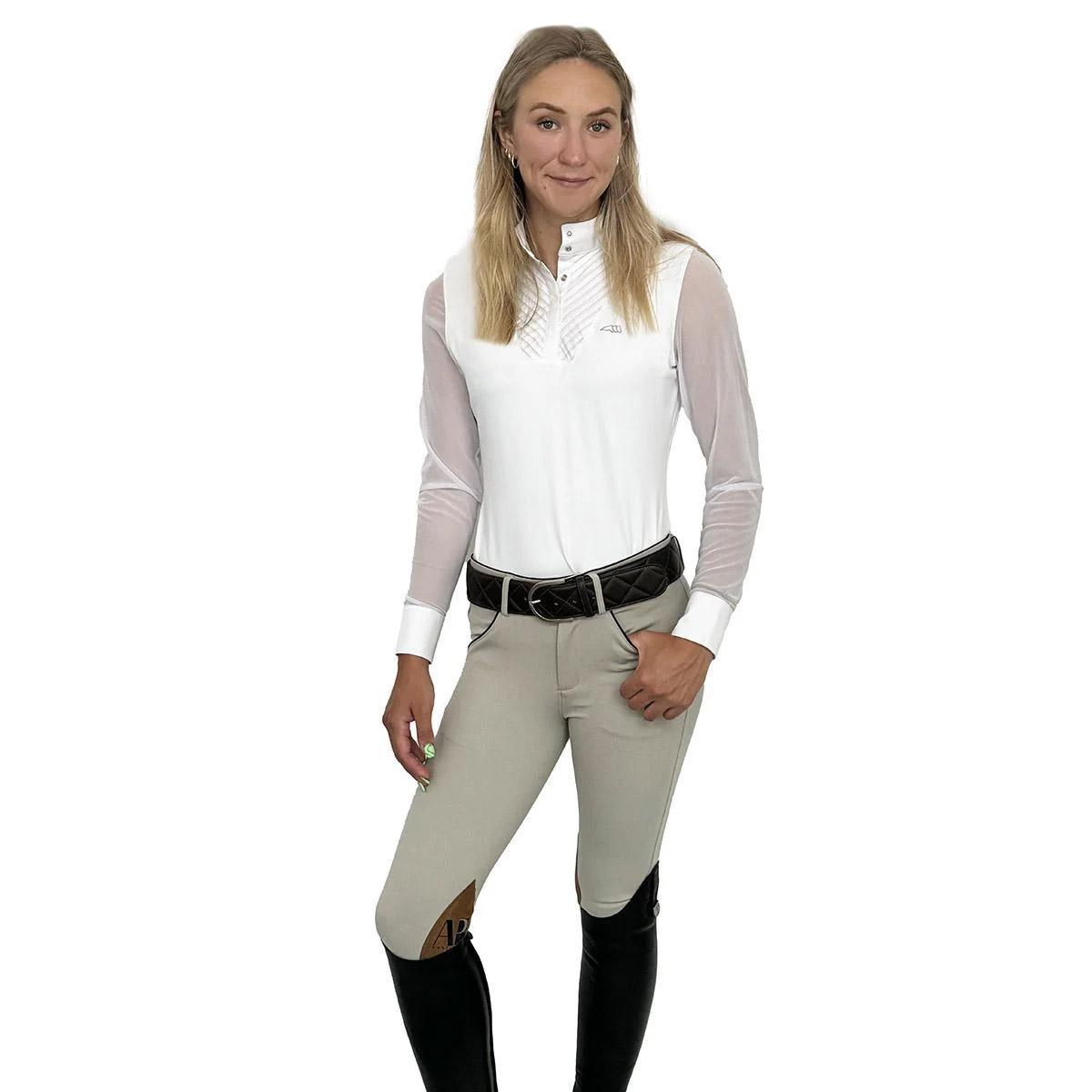 AP Hassinger The Hunter Knee Patch Breeches - Comfortable Equestrian Riding Pants for Women - Perfect for Horseback Riding, Show Jumping & Outdoor Activities