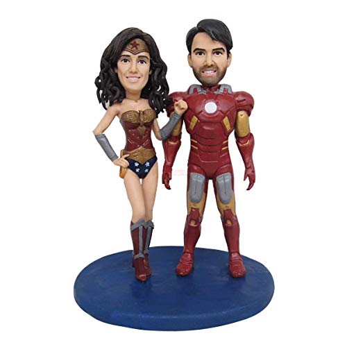 Handmade OOAK Polymer Clay Ironman Statue - Unique Sculpted Doll for Wedding, Birthday, Easter & Halloween Gifts - Perfect Cake Topper & Collectible for Marvel Fans