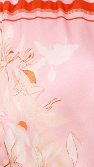 Alma Shorts for Women - Stylish Pink and White Printed Casual Shorts | Perfect for Summer, Beach, and Lounge Wear
