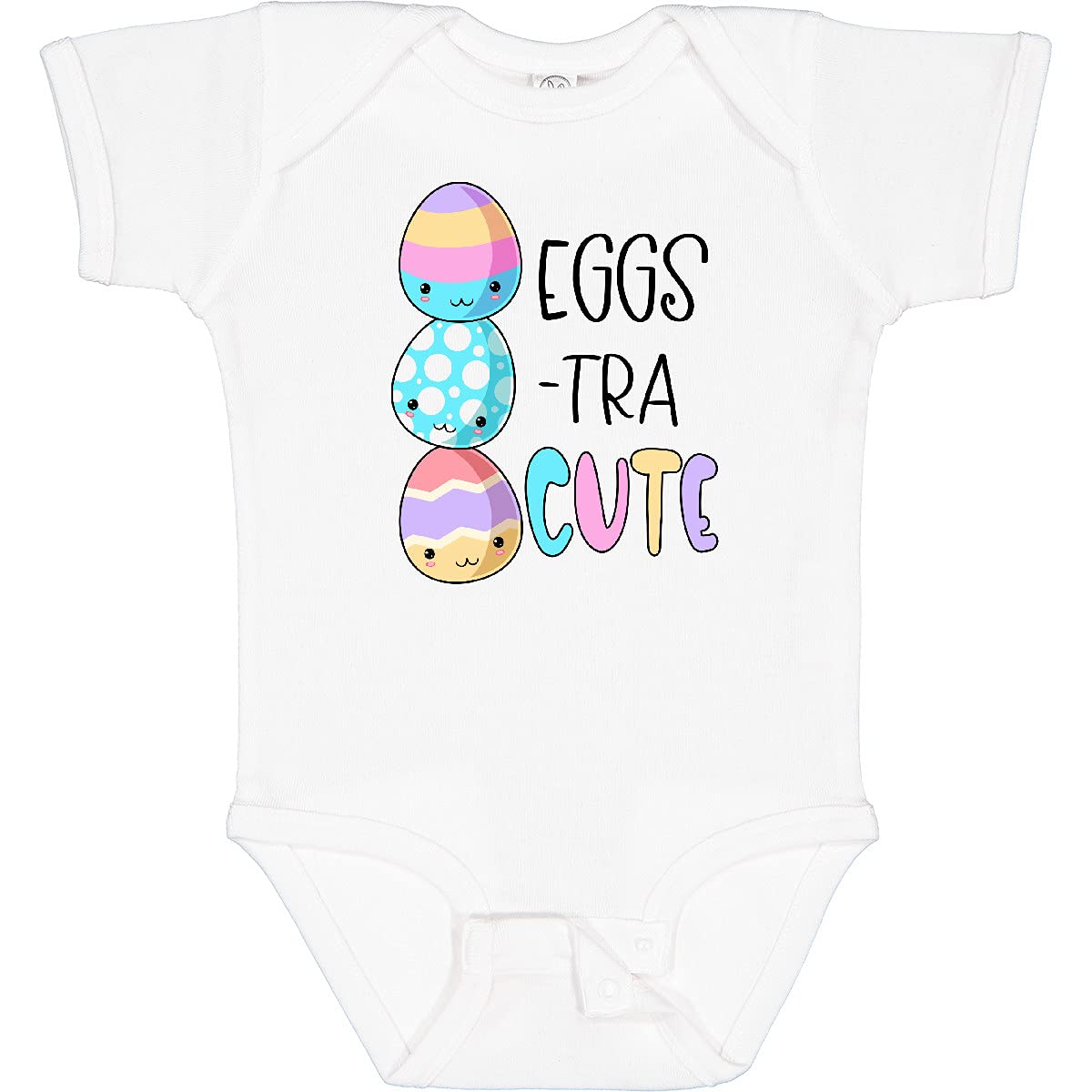 Inktastic Eggs-tra Cute Fun Easter Eggs Baby Bodysuit - Adorable Easter Outfit for Infants, Soft Cotton Onesie for Boys & Girls - Perfect for Easter Photos, Family Gatherings & Spring Celebrations