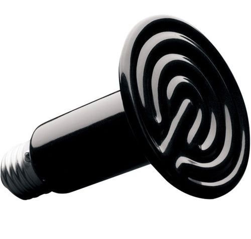100W Black Ceramic Heat Emitter Bulb - Reptile Heating Lamp for Terrariums, Chicken Coops & Pet Warming