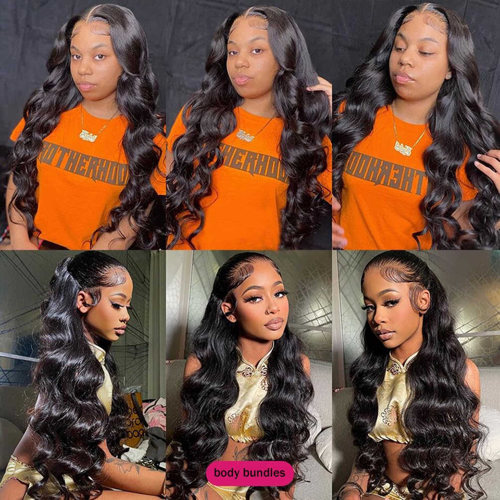Premium 100% Unprocessed Brazilian Virgin Human Hair Bundles - Body Wave 12A Grade (22