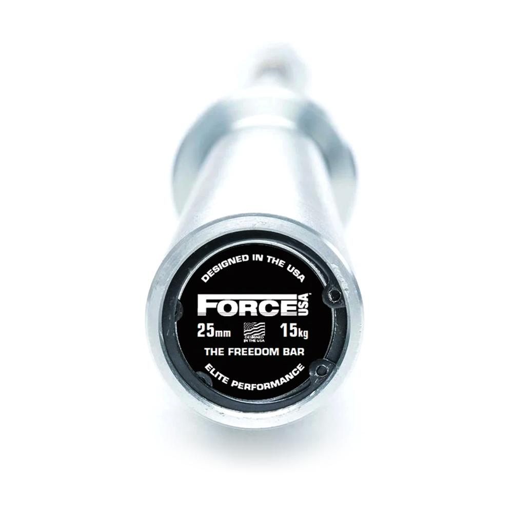 Force USA 15kg Freedom Barbell - Olympic Weight Bar for Home Gym & CrossFit Training - Perfect for Strength Training, Powerlifting & Fitness Workouts