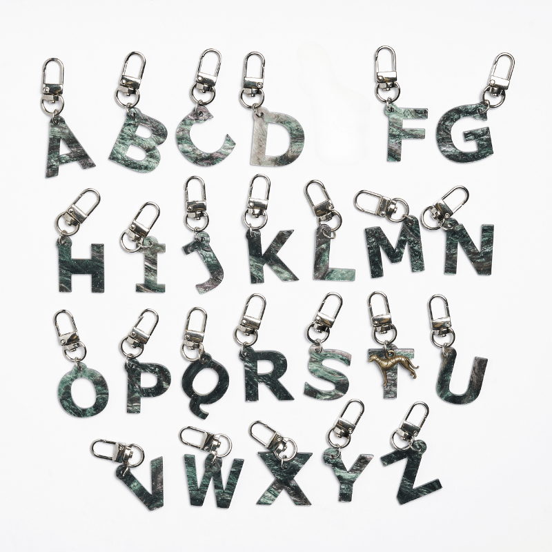 Personalized Stone Bronze Initial Tag - Custom Engraved Name Necklace for Women & Men - Perfect for Gifts, Anniversaries, and Special Occasions