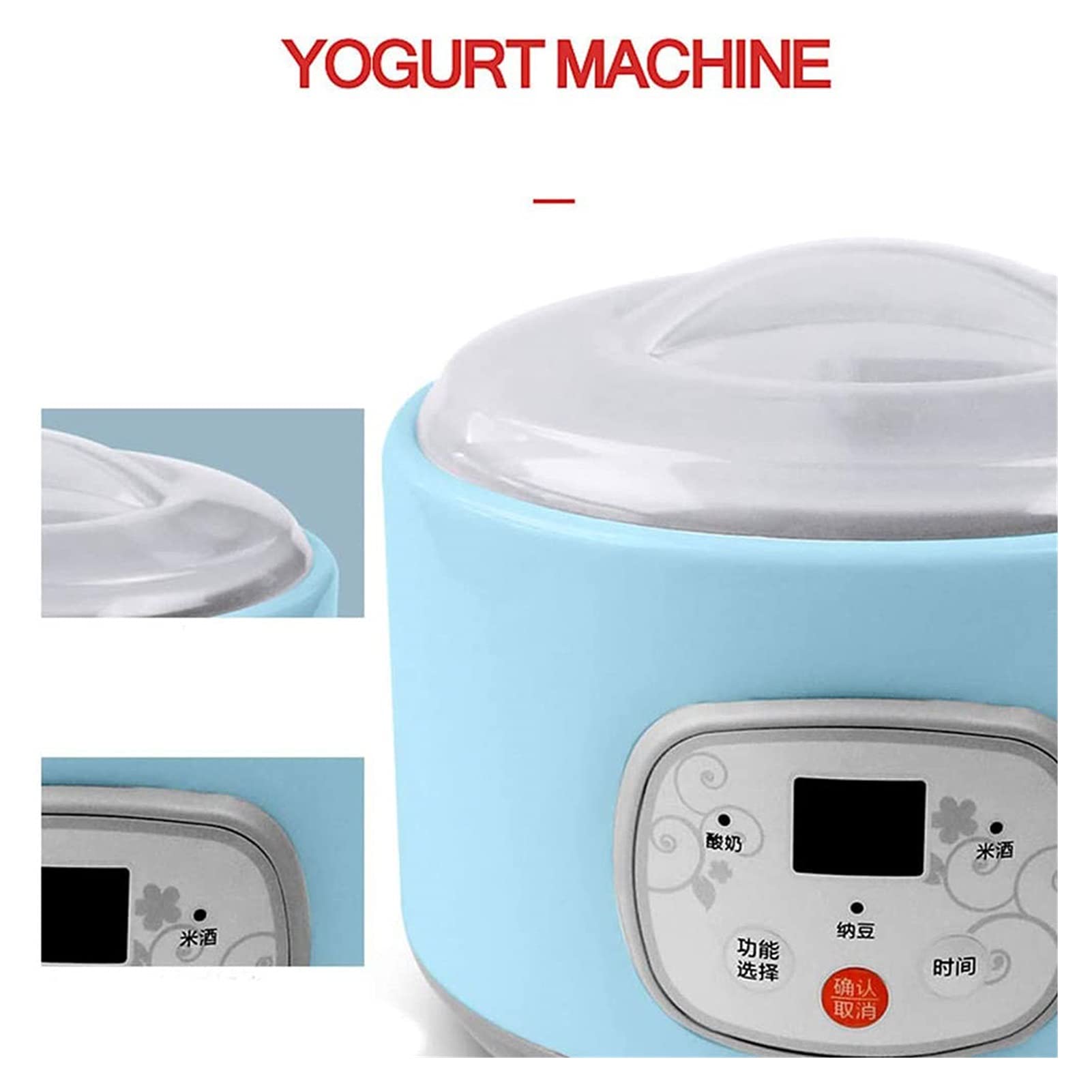 Automatic Electric Yogurt Maker Machine - 1.0L Easy Homemade Frozen Yogurt Maker for DIY, Perfect for Healthy Breakfast, Snacks & Dessert Making at Home