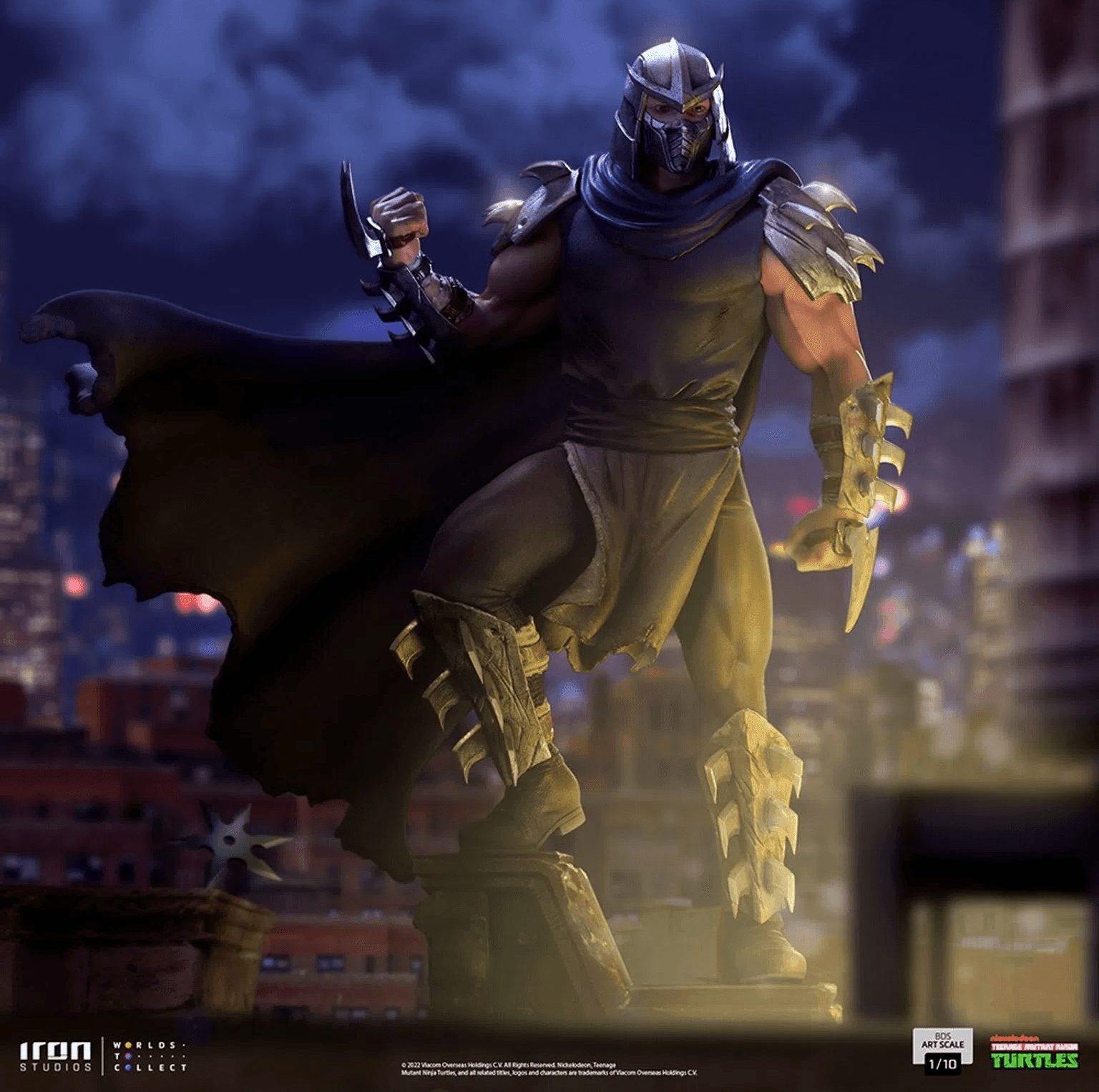 Iron Studios TMNT Shredder BDS Art Scale 1/10 Statue - Teenage Mutant Ninja Turtles Villain Collectible for Display & Home Decor