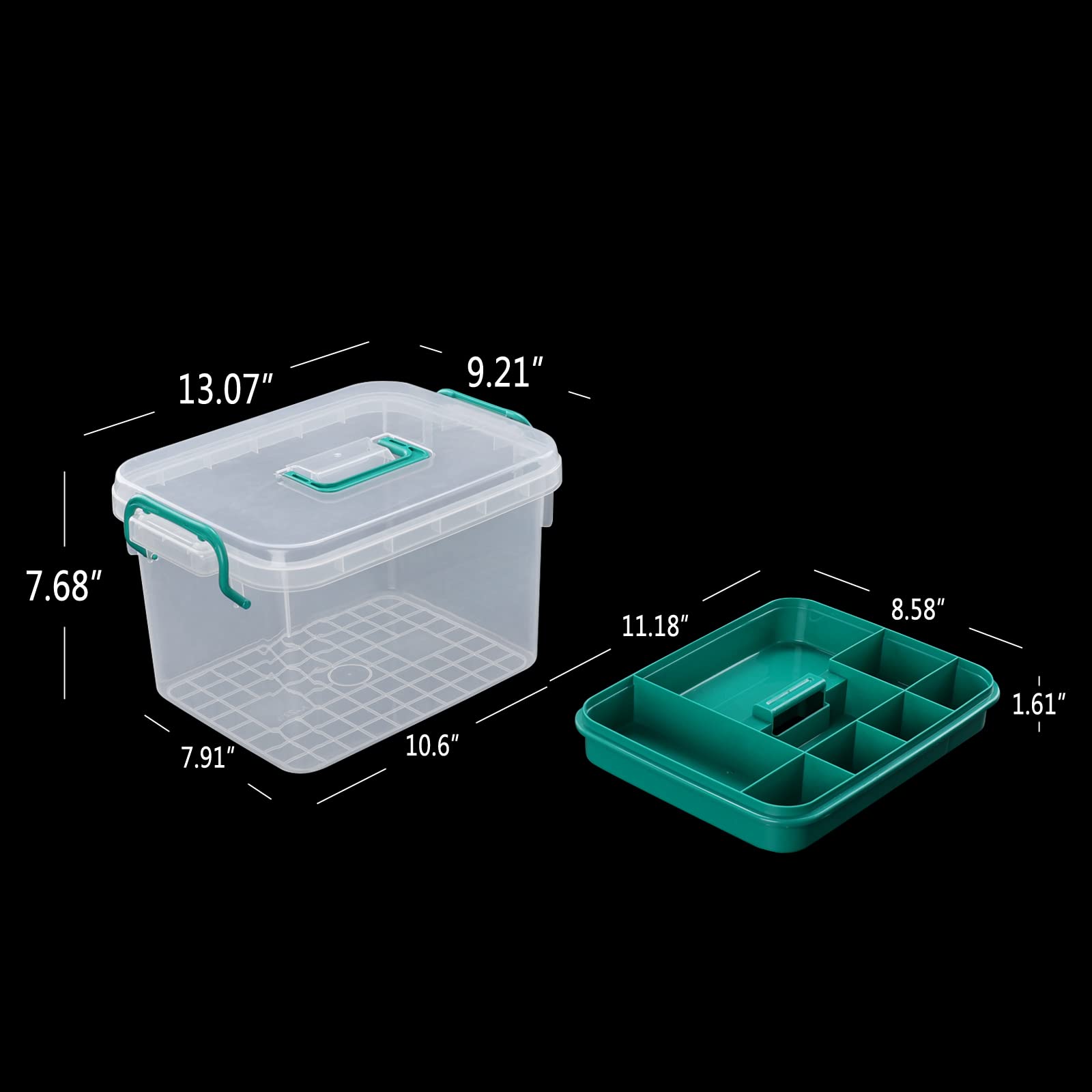 Ggbin Household First Aid Kit - Empty Medical Organizer Box with Removable Tray for Home, Office & Travel Emergency Preparedness | Portable First Aid Storage Solution for Family Safety
