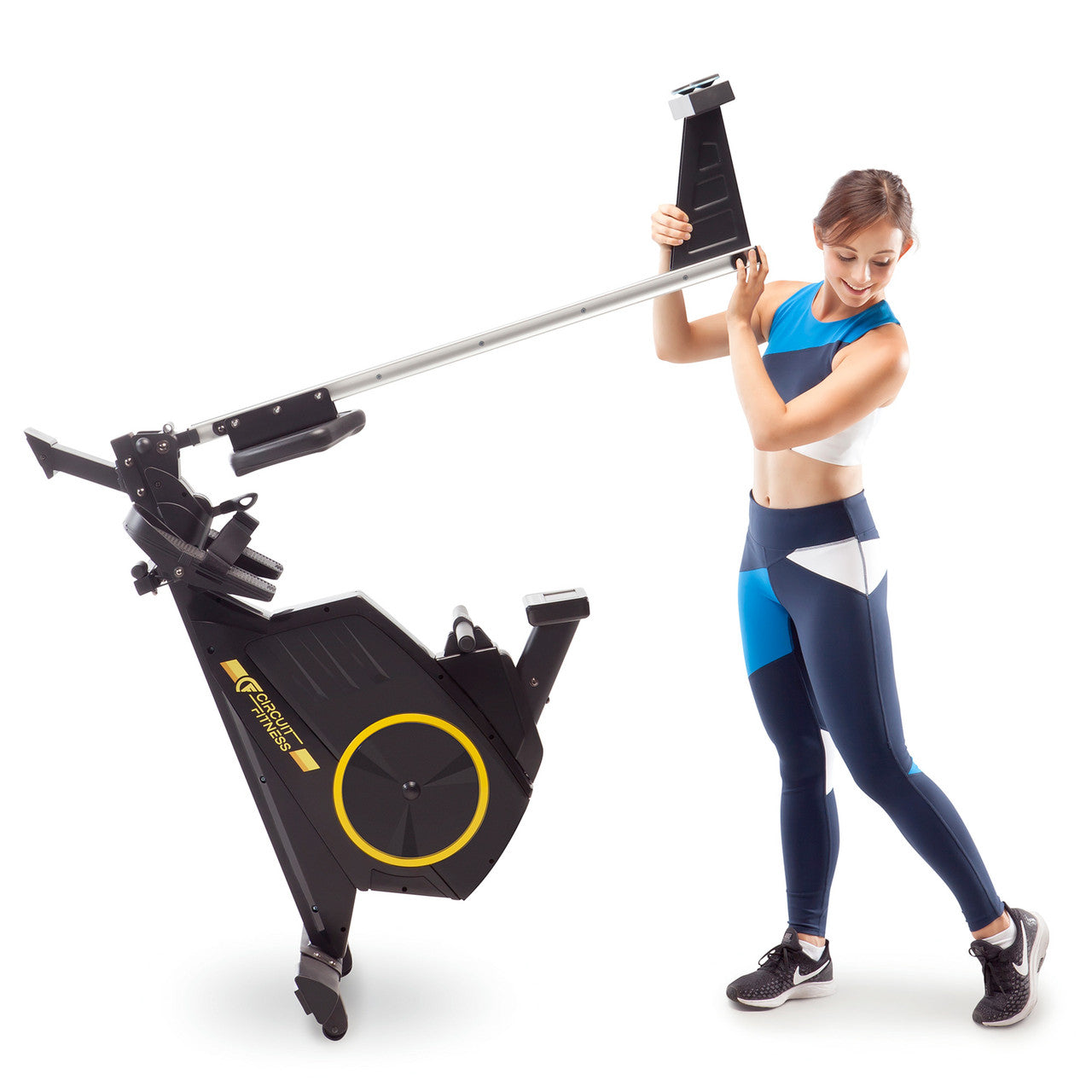 Foldable Magnetic Rowing Machine for Home Gym - Circuit Fitness AMZ 986RW Rower with Adjustable Resistance | Perfect for Small Spaces & Full-Body Workouts