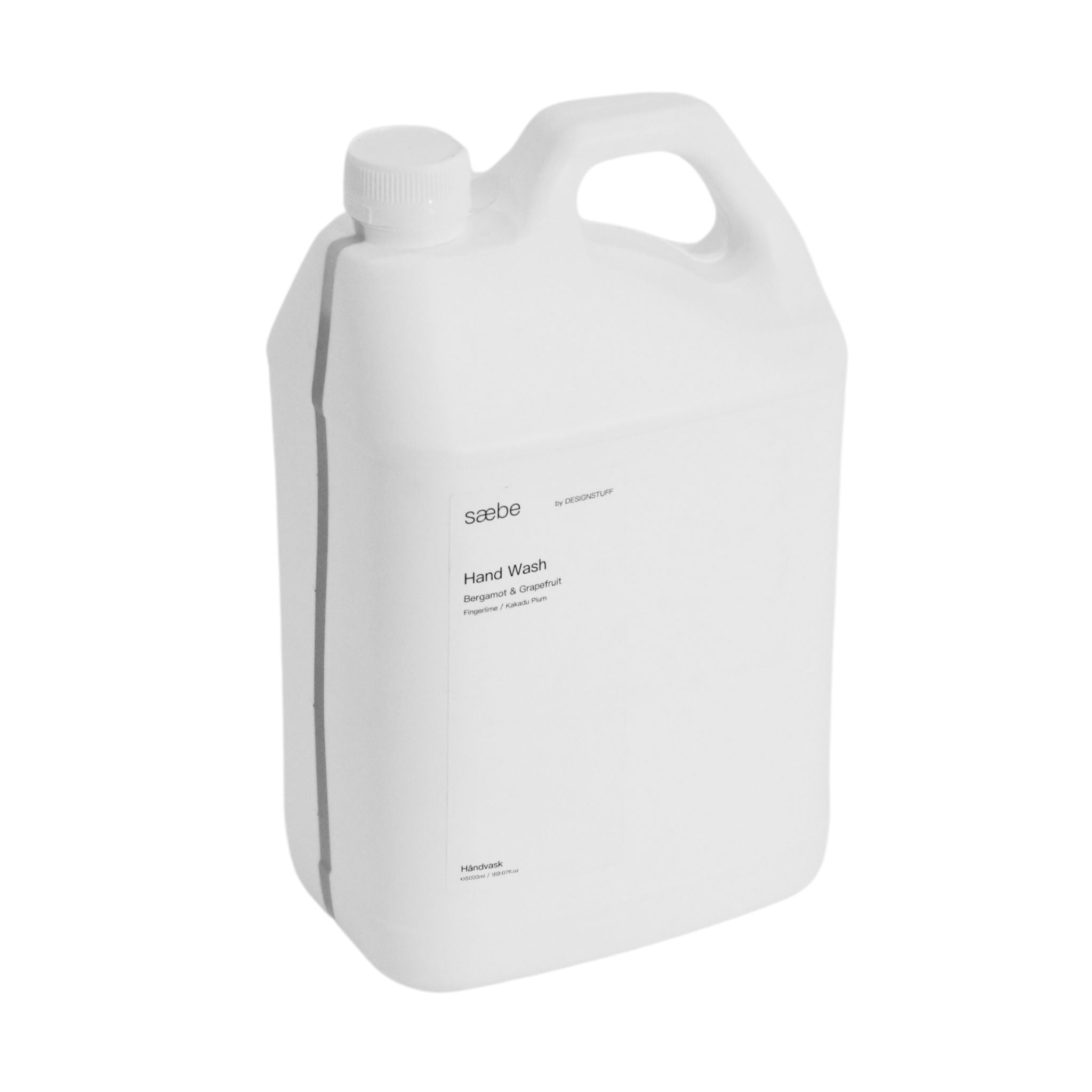 DESIGNSTUFF Saebe Hand Wash Refill - 5L Bulk Refill with Refreshing Bergamot & Grapefruit Scent | Eco-Friendly Liquid Soap for Home, Office & Commercial Use | Perfect for Restaurants, Hotels & Public Restrooms