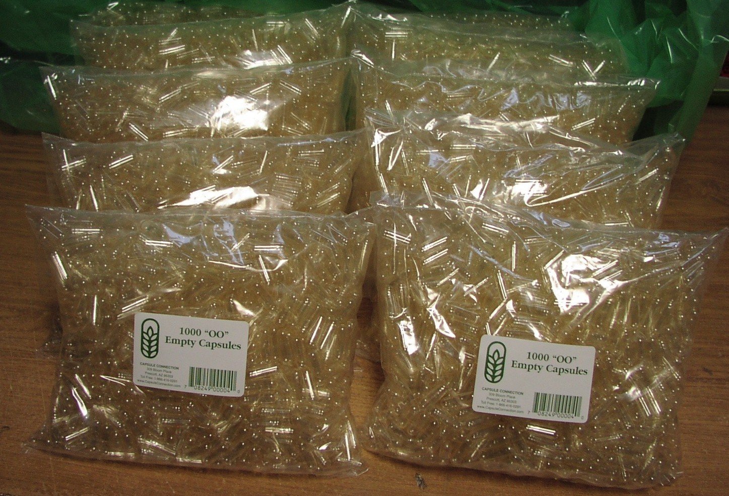 10,000 Bulk Empty Gelatin Capsules Size 00 - 10 Bags of 1000 Count Each | Perfect for DIY Supplements, Herbal Remedies & Vitamin Filling | Wholesale Capsule Connection