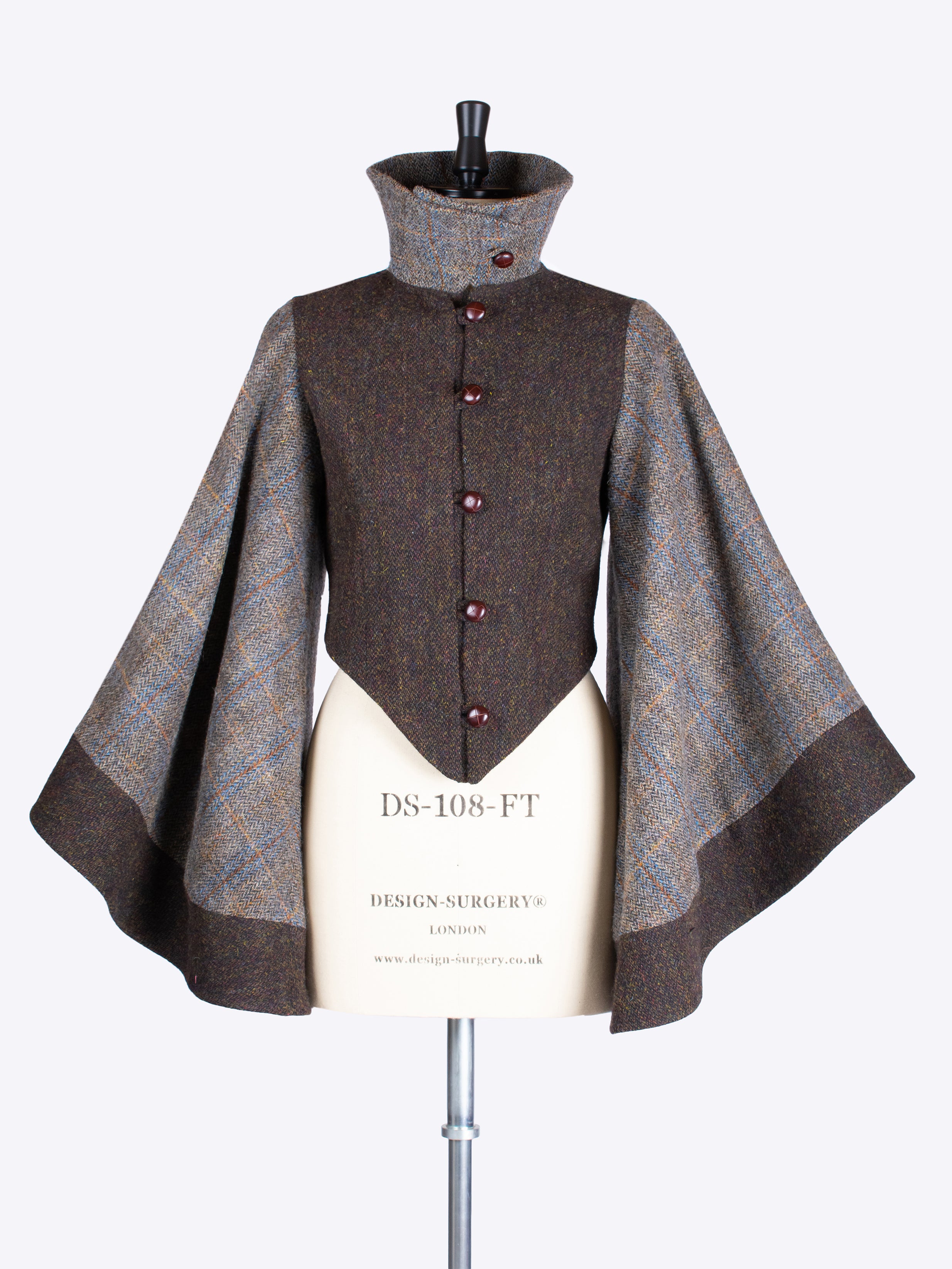 Stylish Cape Sleeve Jacket in Chocolate Brown & Sage Green - Perfect for Fall Layering and Office Wear