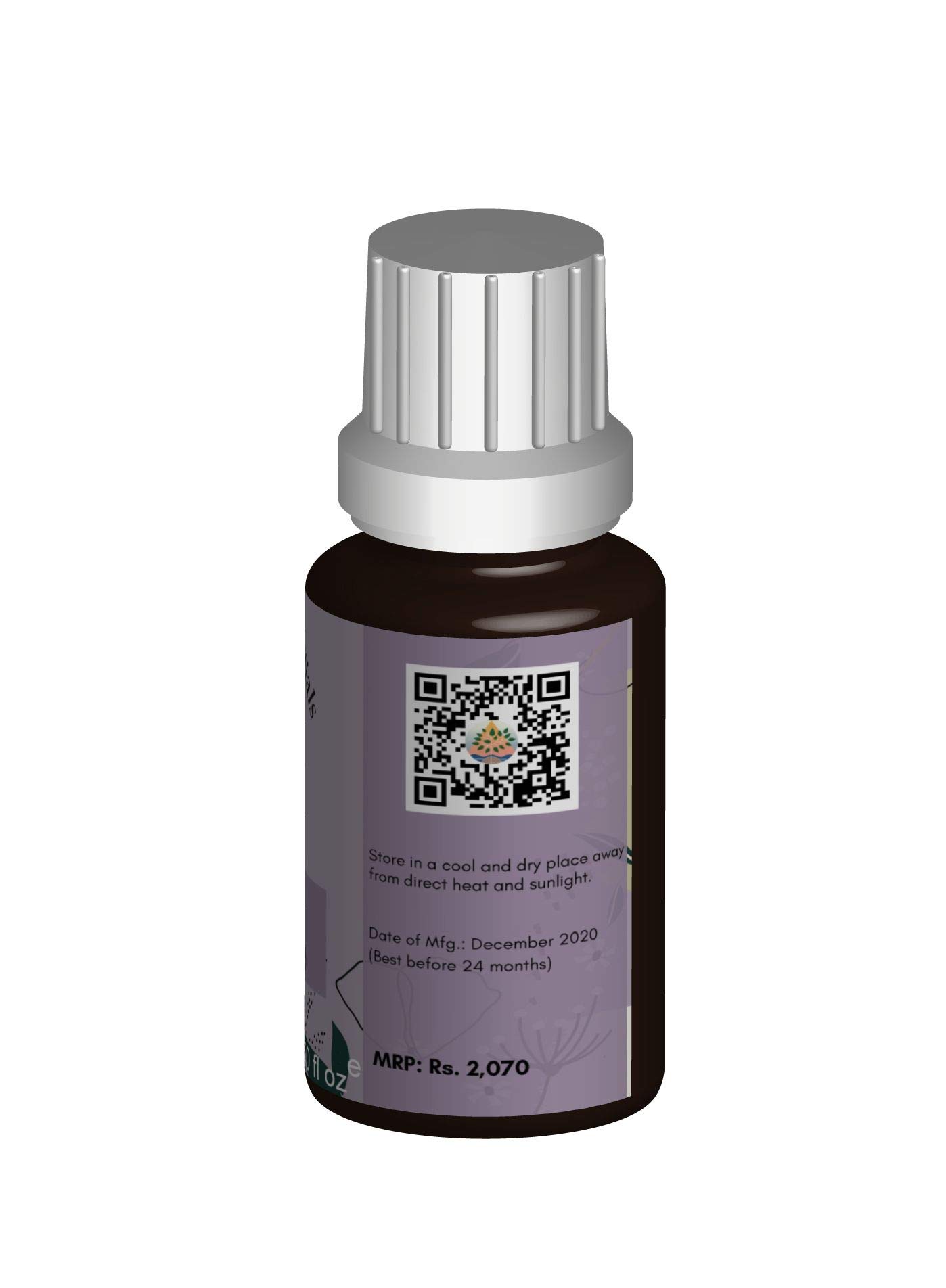 Organic Lavender Essential Oil for Skin Care, Aromatherapy Diffuser, Hair Growth | 100% Pure Therapeutic Grade | 15ml Bottle | Perfect for Relaxation, Stress Relief & Home Spa