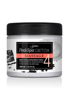 GENA PEDI SPA Detox Massage Charcoal Foot Mask (Step 4) - Deep Cleansing & Exfoliating Treatment for Soft Feet - Perfect for At-Home Pedicures & Relaxation