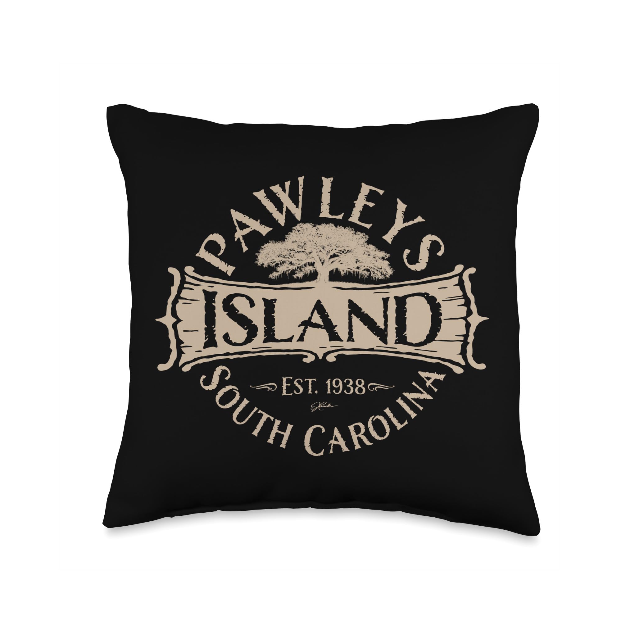 Pawleys Island South Carolina Throw Pillow - Coastal Decor Cushion Cover for Sofa, Bed & Porch - Perfect Beach House & Vacation Home Accent