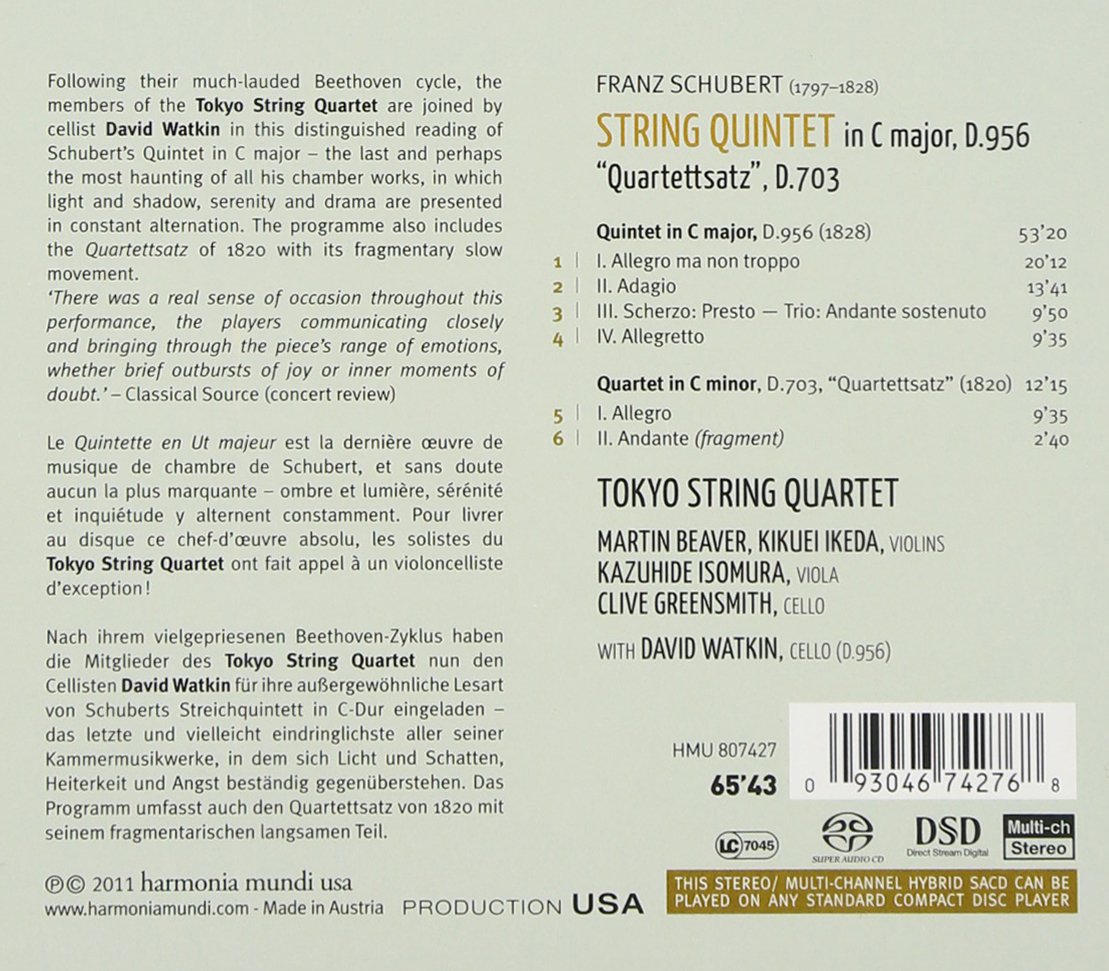 String Quintet & Quartettsatz Sheet Music - Classical Chamber Music for Violin, Viola & Cello - Perfect for Performances, Recitals & Music Education