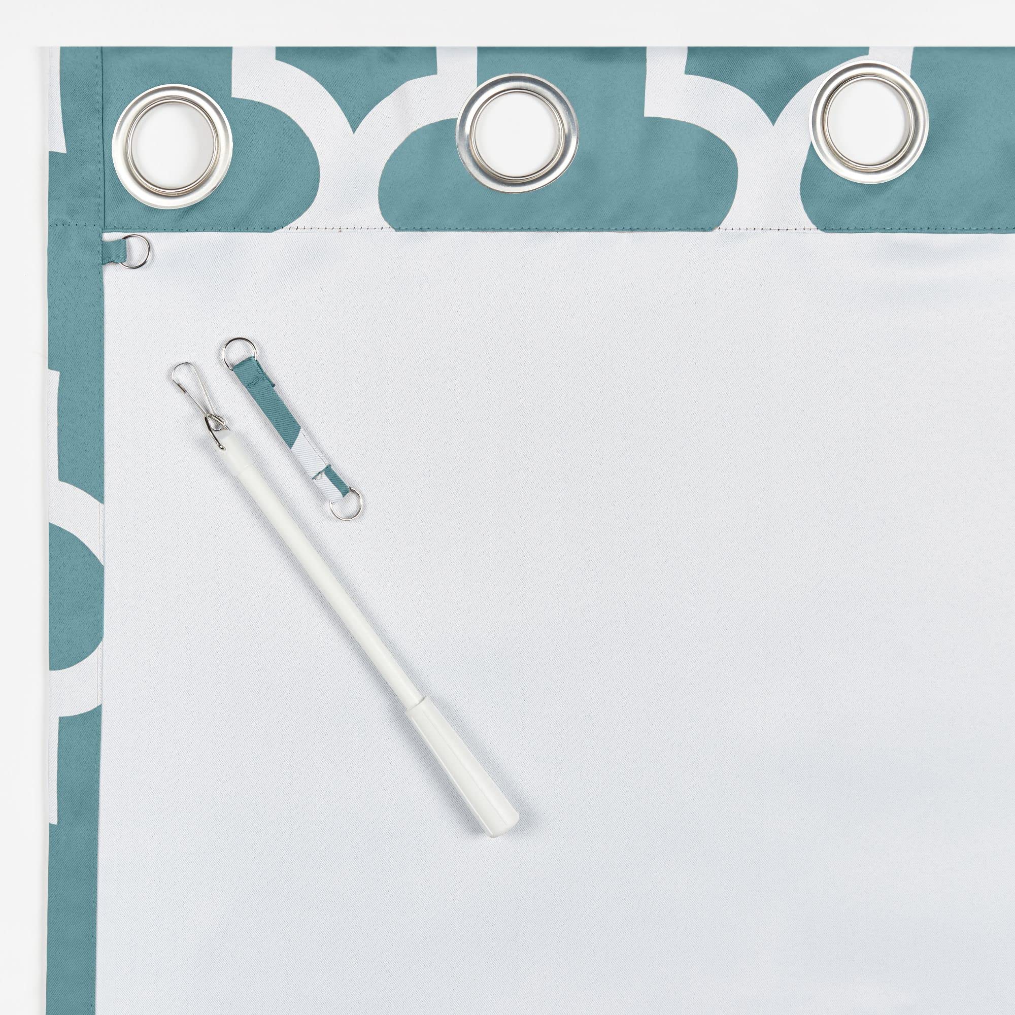 Premium Blackout Curtains for Bedroom & Living Room - 108x84 Inch Teal Sateen Woven Grommet Top Window Drapes with Thermal Insulation - Perfect for Home, Office & Patio Use