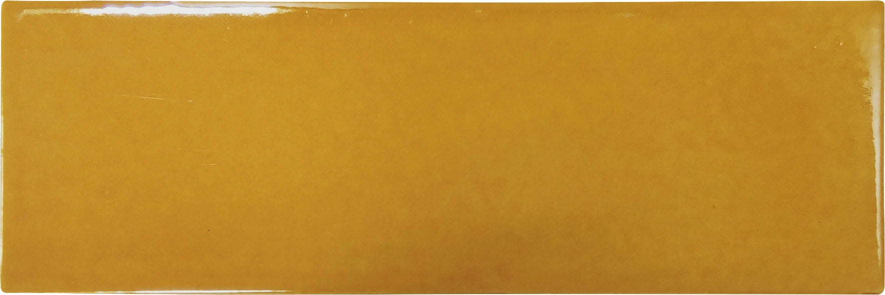 Fez Collection: Zellige Inspired 2x6 Glossy Ceramic Wall Tiles in Amber - Perfect for Kitchen Backsplash, Bathroom Accent Walls & Moroccan Style Home Decor
