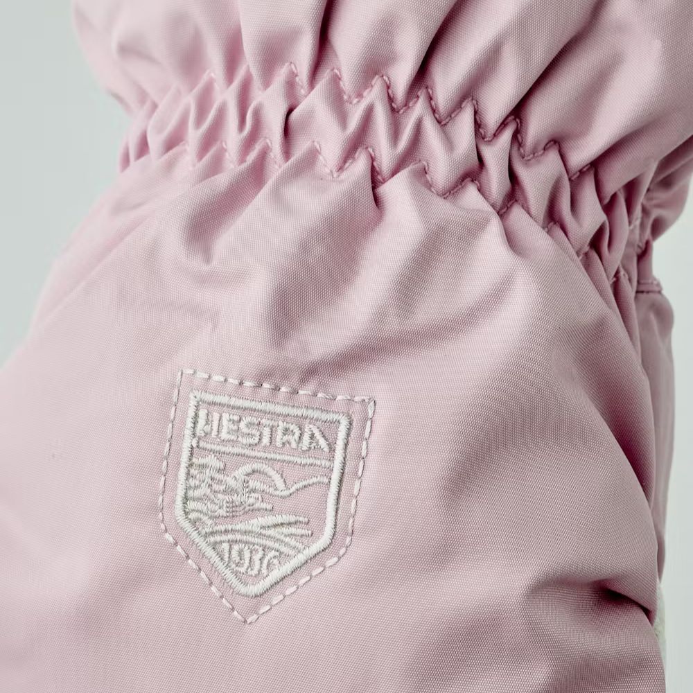 Hestra My First Hestra Gloves for Kids - Soft Pink Winter Gloves for Girls & Boys - Warm & Waterproof for Snow Play, Skiing, and Outdoor Activities