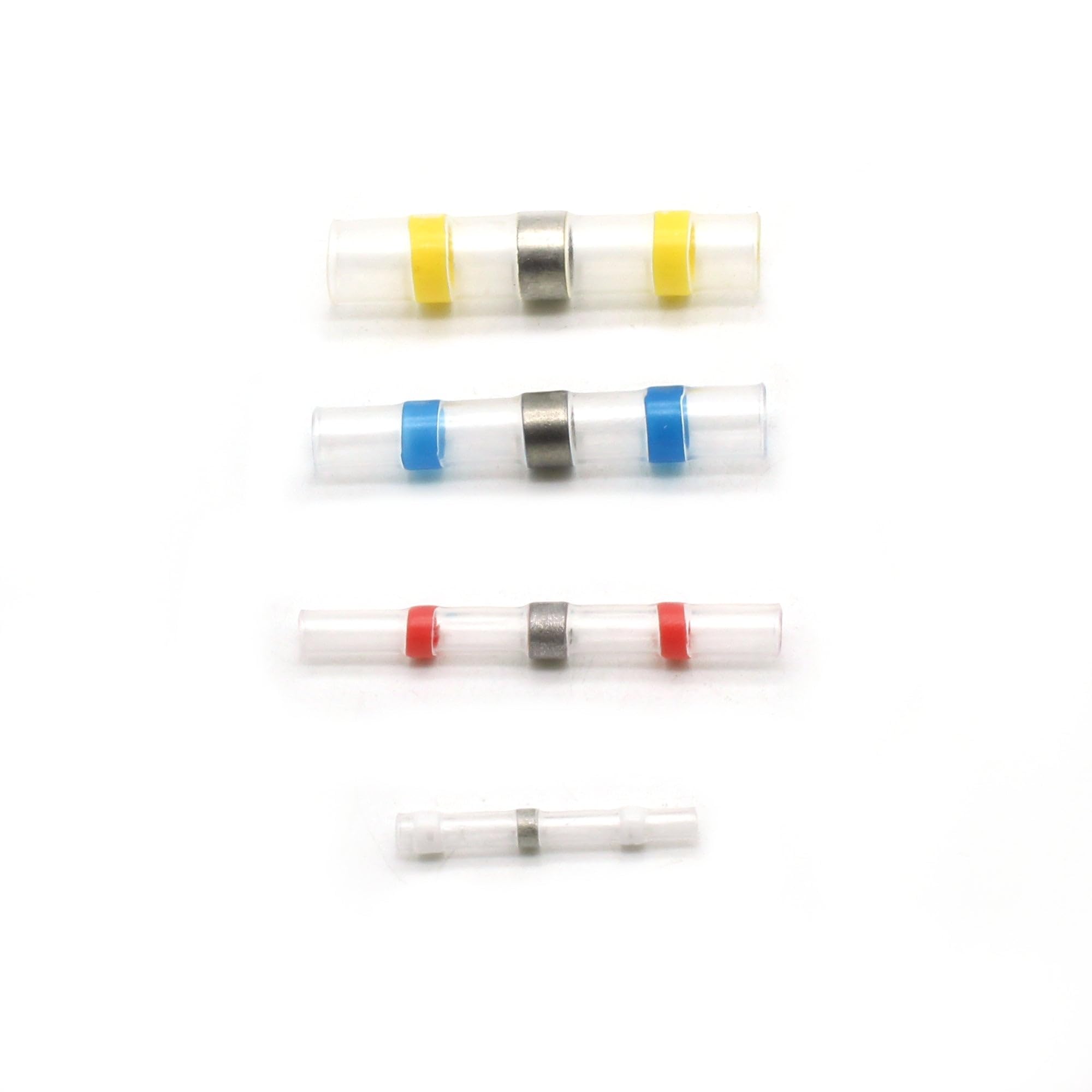 TMAX 100-Piece Solder Seal Wire Connectors Kit - Heat Shrink Butt Connectors with Solder Sleeve for Automotive & Marine Wiring - Waterproof Insulated Electrical Wire Terminals for DIY, Home & Boat Electrical Repairs