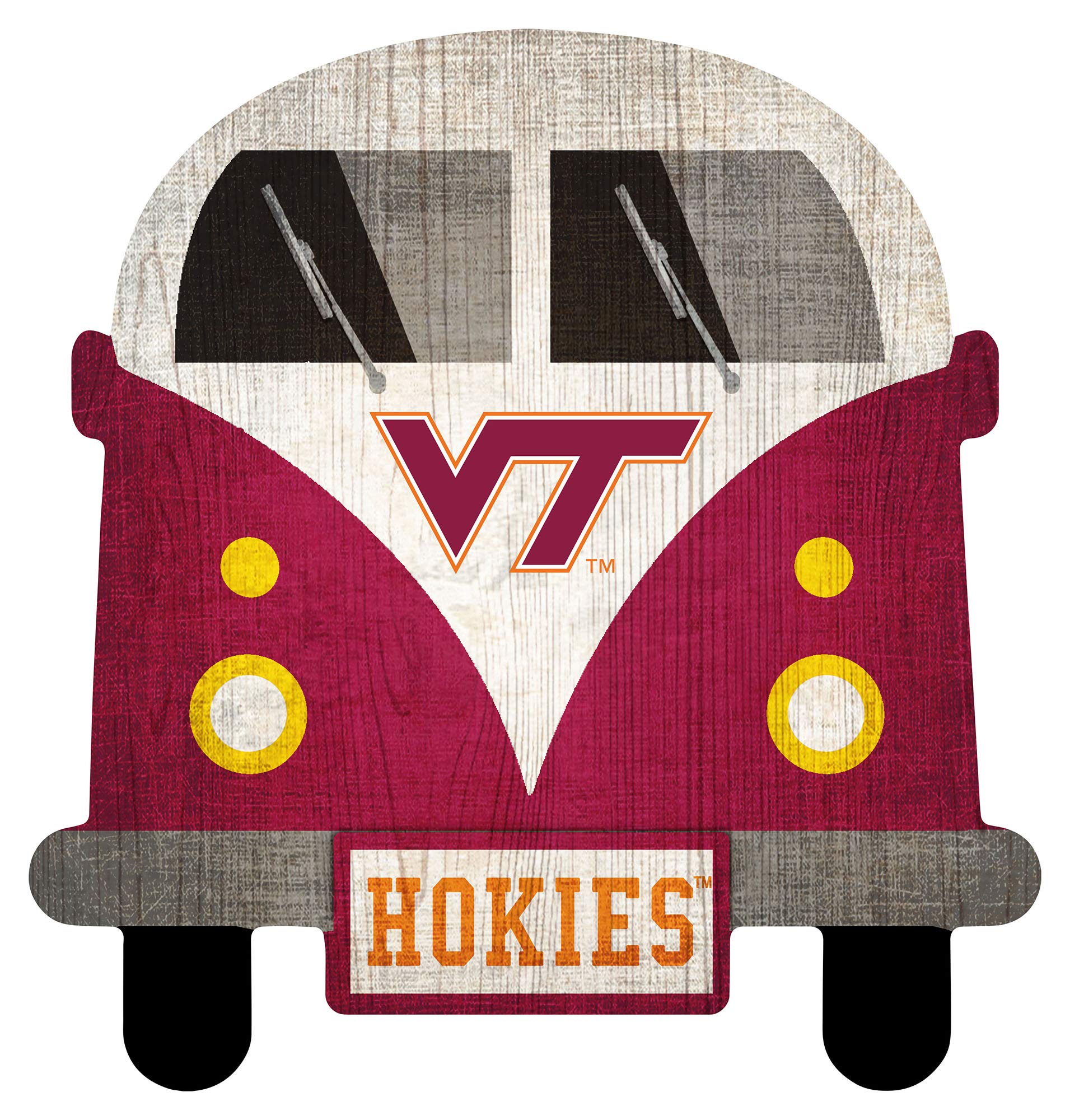 Fan Creations NCAA 12 Inch Team Bus Sign - Officially Licensed College Sports Decor for Tailgating, Dorm Room & Game Day Parties