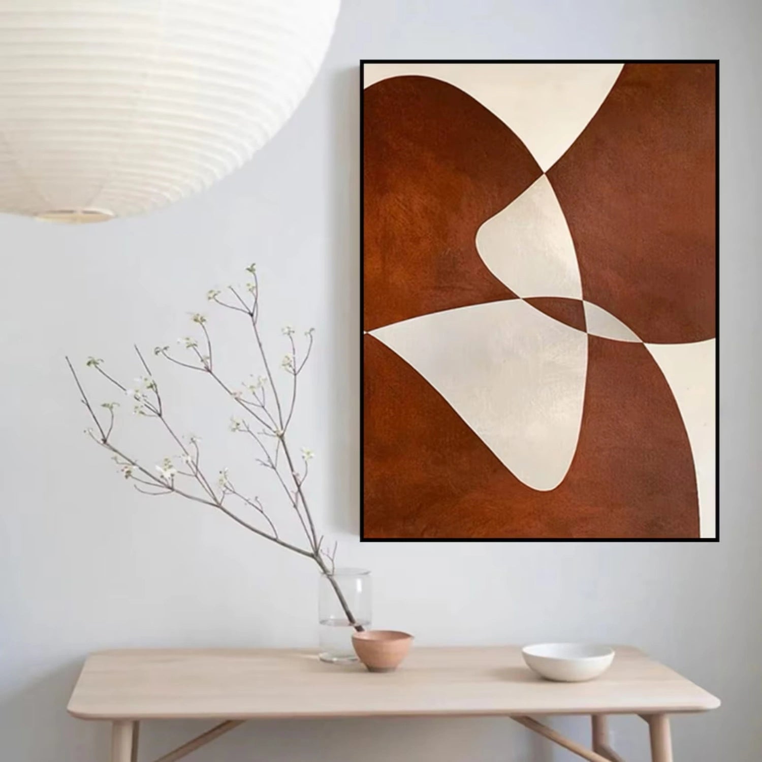 Beige & Brown Abstract Wall Art Print #BB132 - Modern Home Decor for Living Room, Bedroom & Office