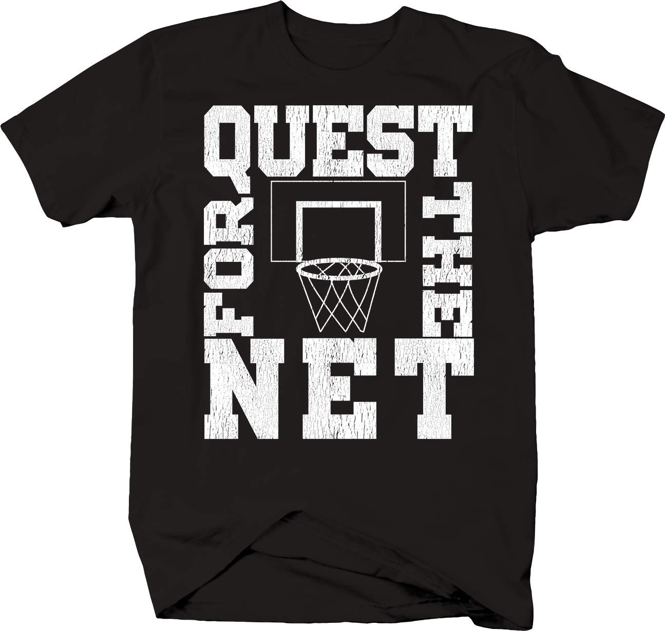 Basketball Inspirational T-Shirt - Quest for The Net Motivational Tee for Players & Fans | Perfect for Games, Practice & Casual Wear