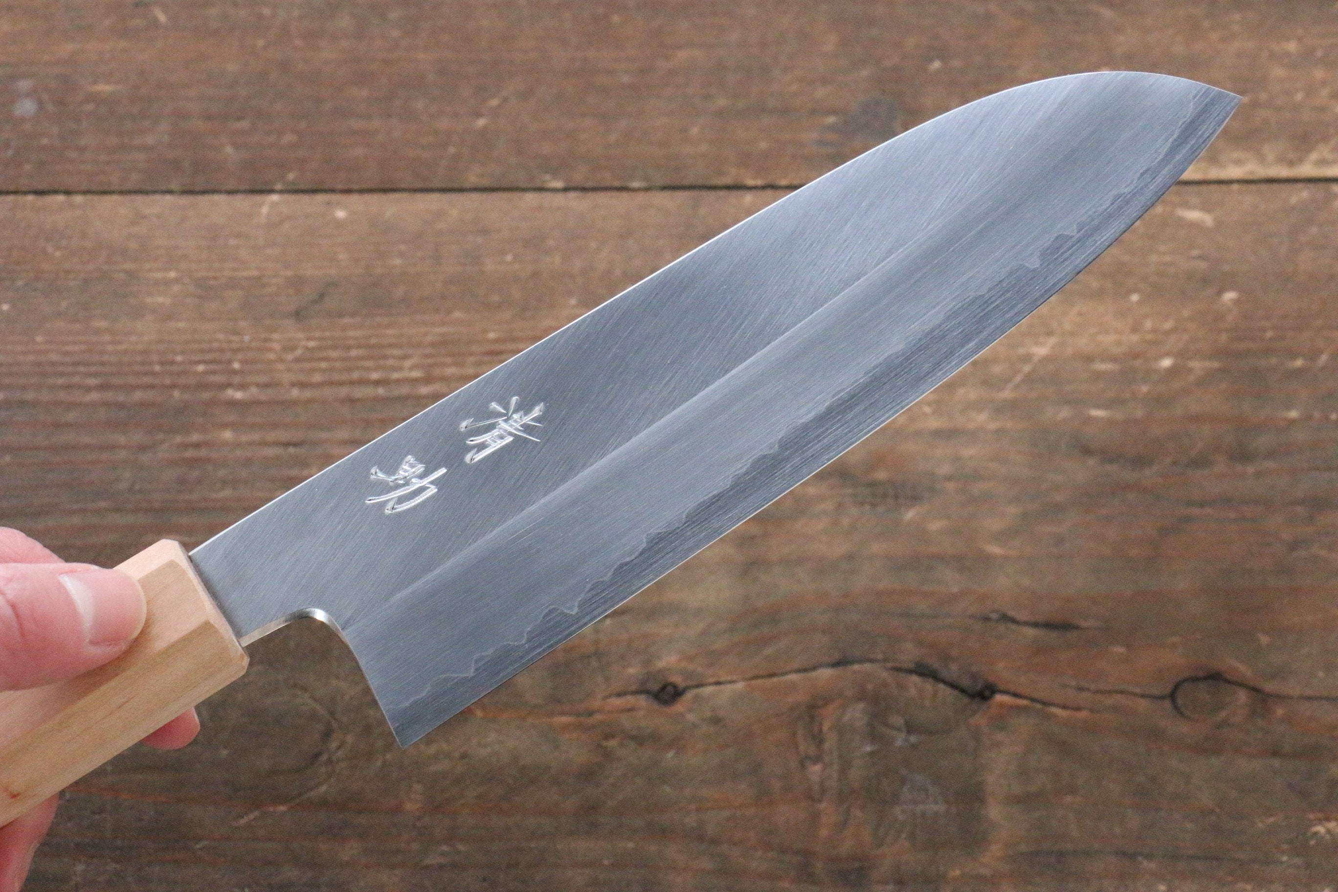 Premium Seisuke Silver Steel No.3 Santoku Knife 165mm with Cherry Wood Handle - Perfect for Slicing, Dicing & Chopping Vegetables, Meat & Fish in Professional & Home Kitchens