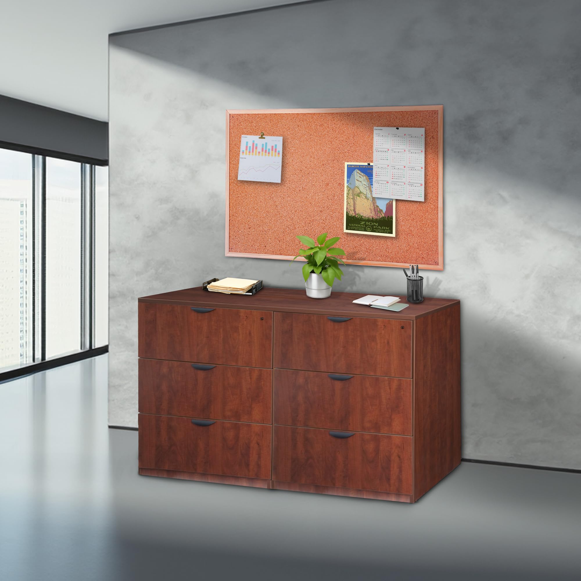 Regency Legacy Lateral File Cabinet - Cherry Wood Stand Up Side to Side Storage for Office & Home Organization | Perfect for Documents, Files & Office Supplies