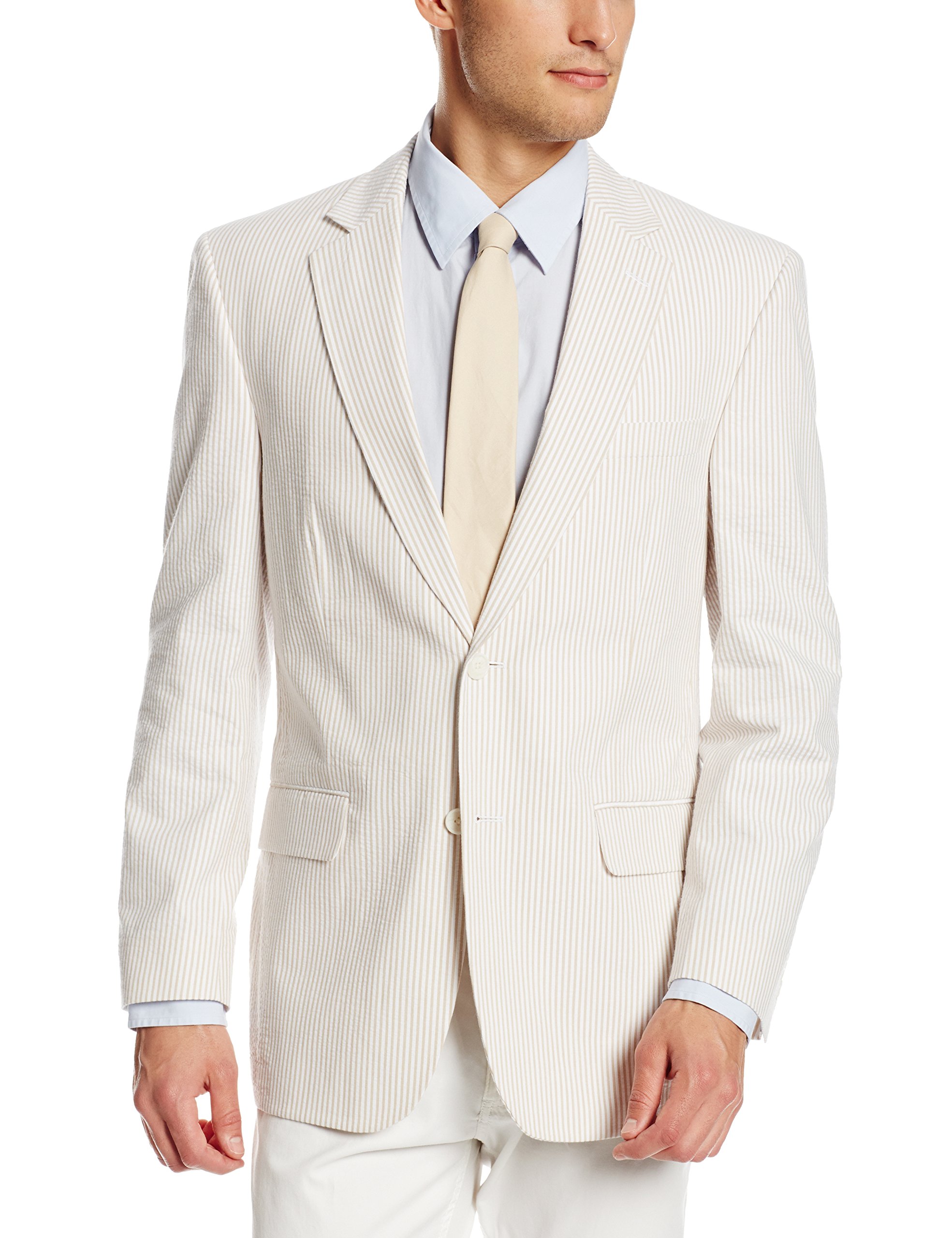Palm Beach Men's Brock Seersucker Suit Jacket - Lightweight Summer Blazer for Weddings, Parties & Business Casual | Breathable & Stylish
