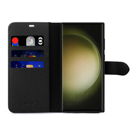 Samsung Galaxy S24 Ultra Wallet Case with Card Holder - Slim Protective Cover with RFID Blocking - Perfect for Travel, Work & Everyday Use