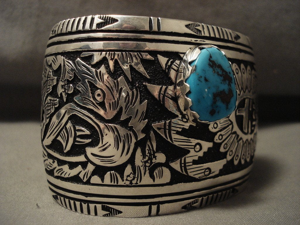 Authentic Navajo Turquoise Silver Bracelet - Handmade Native American Jewelry for Women - Perfect for Boho Fashion, Festivals & Gift Giving