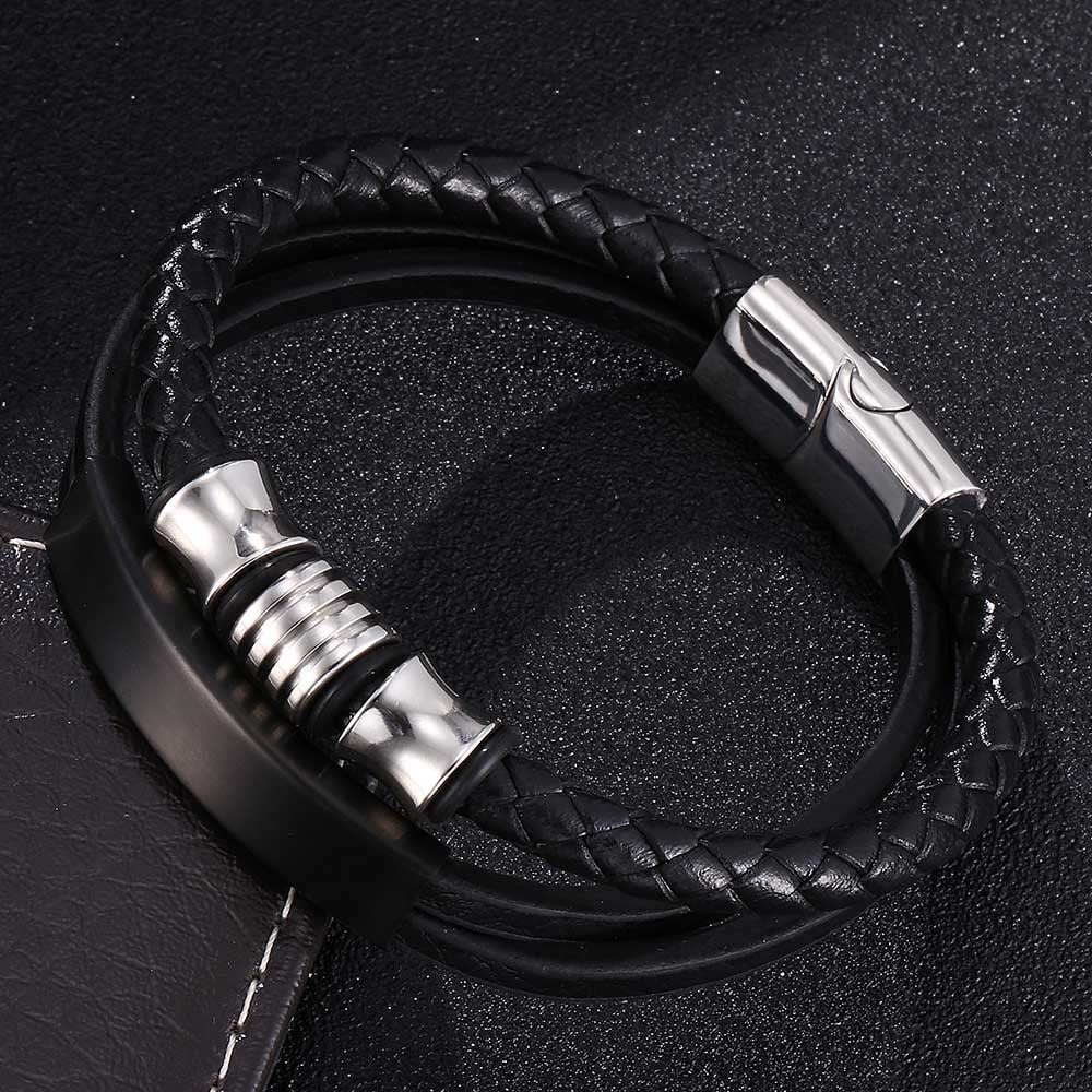 I Am Enough Leather Bracelet for Women & Men - Inspirational Quote Bracelet for Teens, Birthday, Christmas, Graduation Gifts - Motivational Leather Jewelry for Daily Encouragement & Self-Love