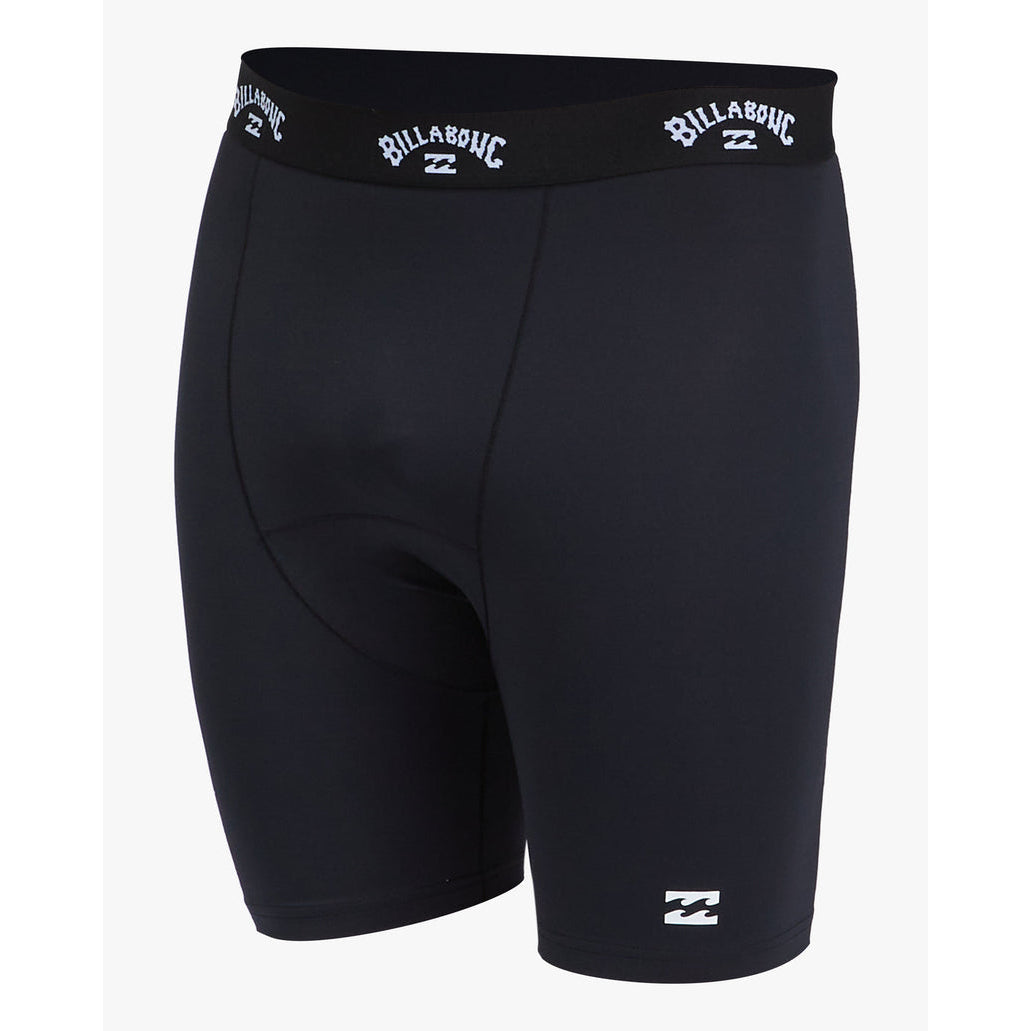 **Billabong Men's All Day Compression Surf Shorts - Black Rash Guard for Surfing, Swimming & Outdoor Activities**
