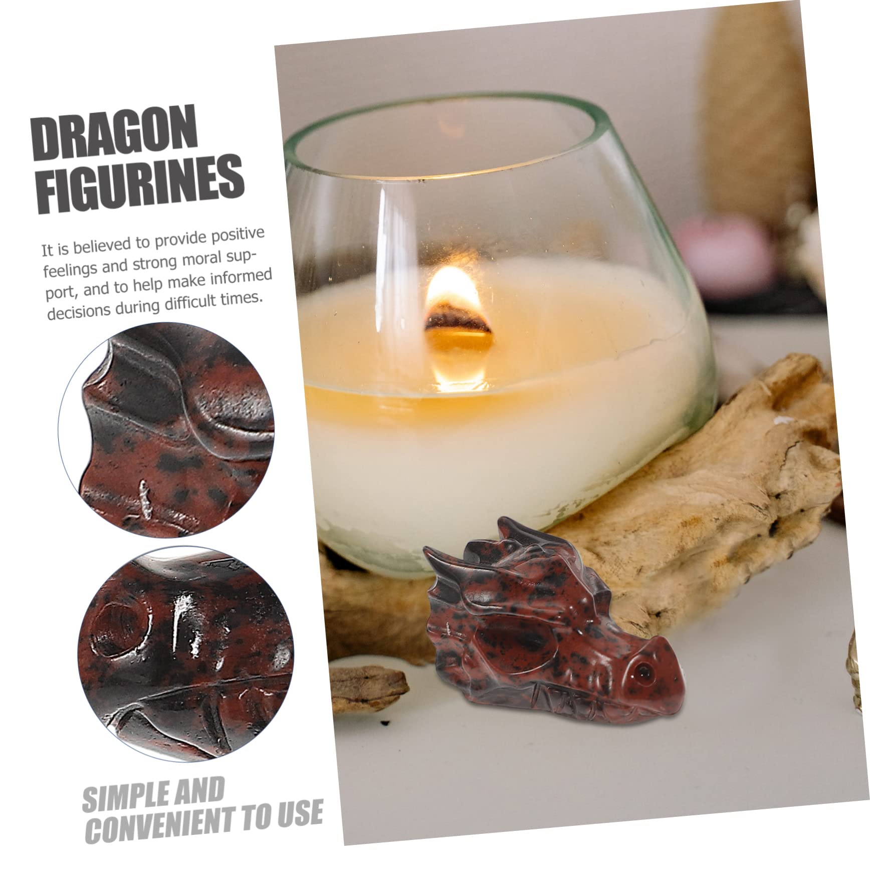 Crystal Dragon Skull Decor - Unique Home & Office Ornament for Desktop & Tabletop