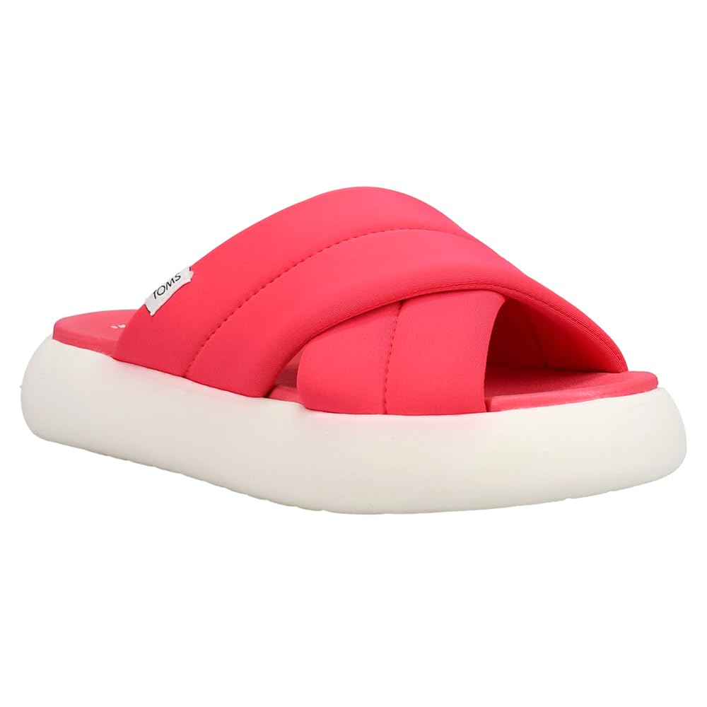 TOMS Women's Alpargata Mallow Cro Slide Sandals - Comfortable Casual Low Heel Athletic Shoes (1-2 Inch) - Pink - Size 6 B - Perfect for Beach, Pool, and Summer Outings