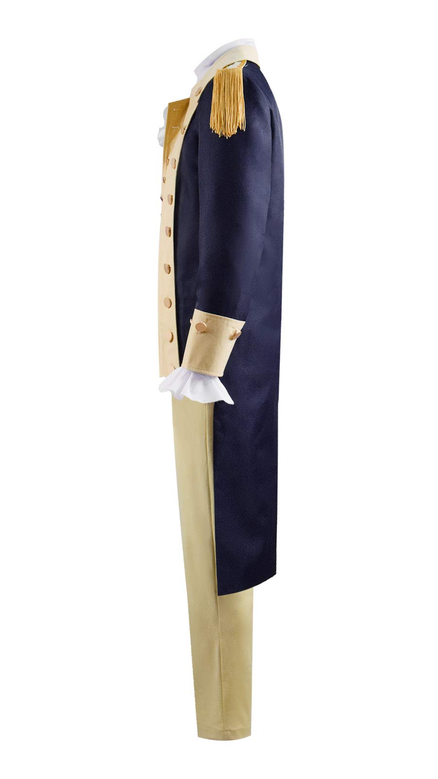 **George Washington Costume for Men - Colonial Uniform Full Set with Hat & Accessories - Perfect for Halloween, Cosplay, Historical Reenactments & Themed Parties**
