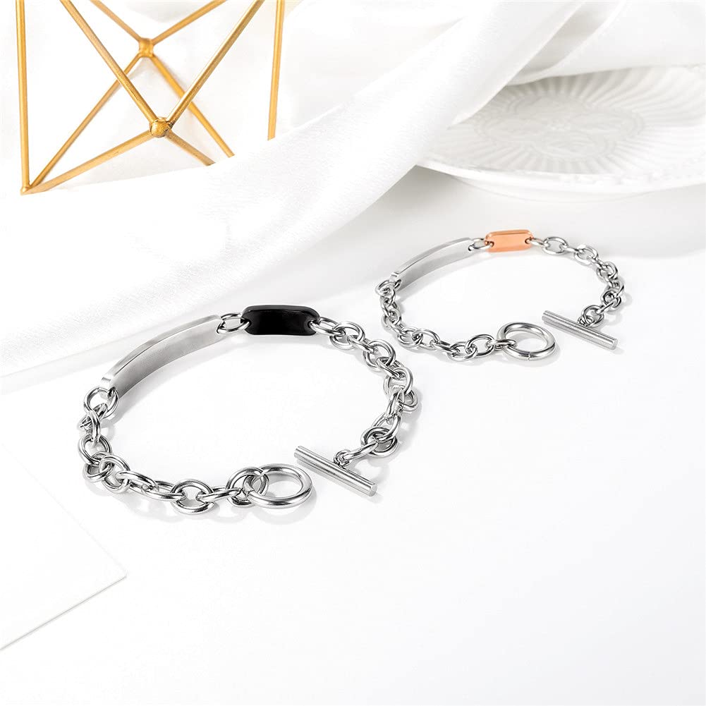 ZKXXJ Stainless Steel Medical Alert ID Bracelet for Men & Women - Customizable Emergency Identification Bracelet with Medical Card - Perfect for Seniors, Travel & Daily Health Safety