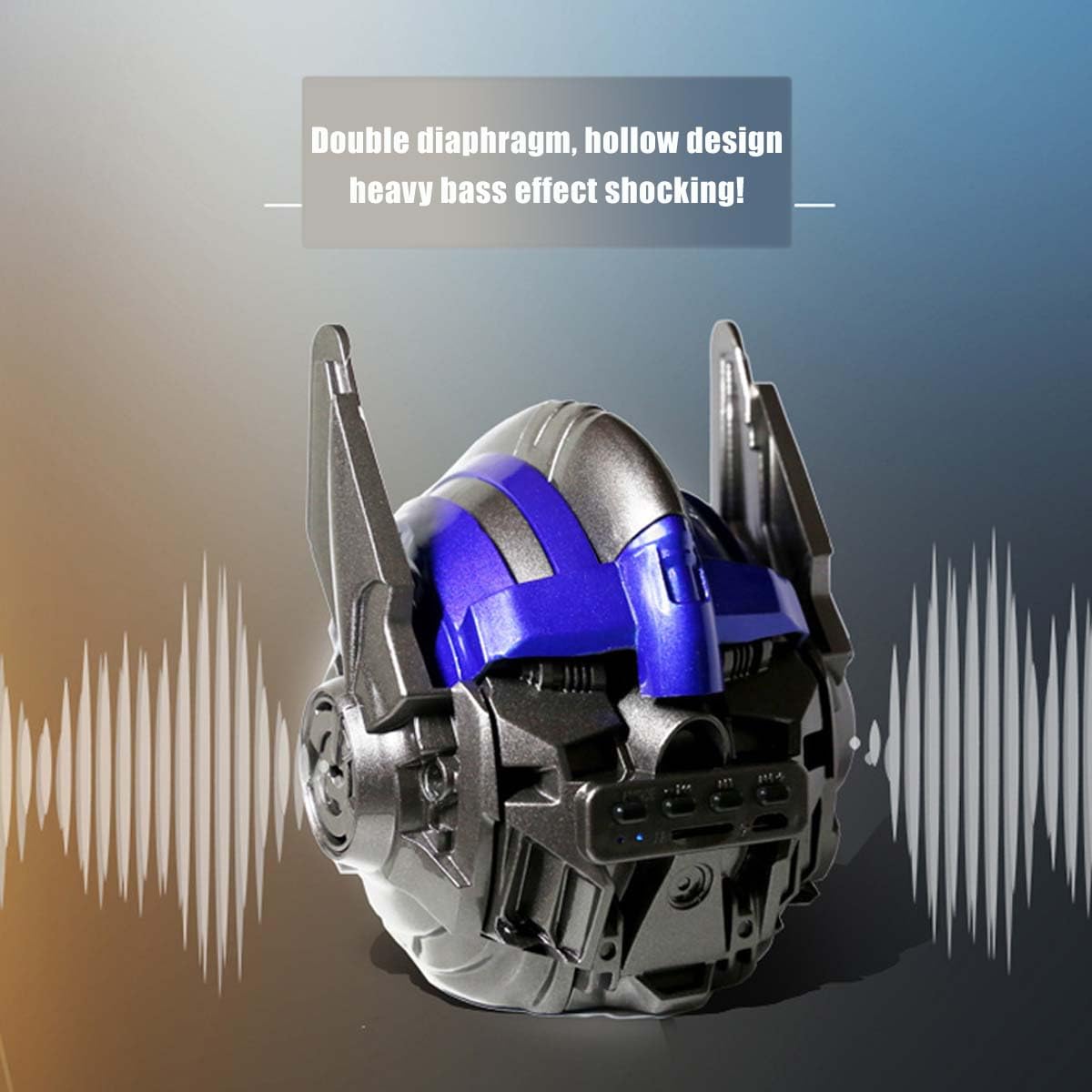 Transformers-Themed SAMERIO Portable Bluetooth Speaker - Wireless Bluetooth 5.0, Dual Built-in Speakers, USB Charging Cable - Compact Outdoor Speaker for Camping, Beach & Travel - Perfect Gift Idea (Yellow)
