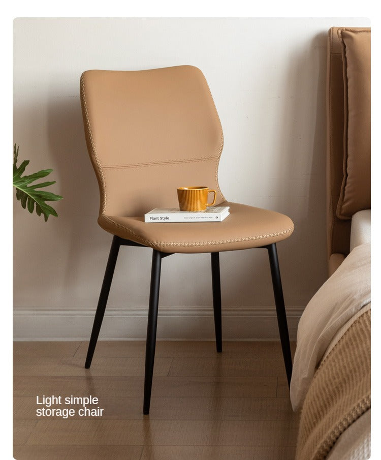Premium Organic Leather Soft Dining Chairs - Set of 4 for Living Room, Dining Room & Office - Eco-Friendly & Comfortable Seating Furniture
