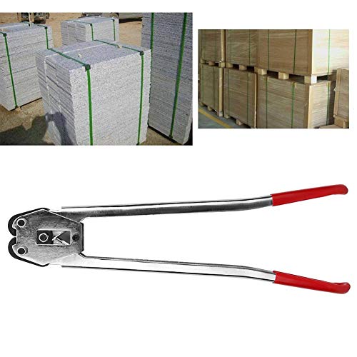 Heavy Duty Manual PET Plastic Strap Sealer Tool - Red Handheld Banding Machine for Secure Packing & Shipping | Ideal for Warehouse, Logistics, and Industrial Packaging