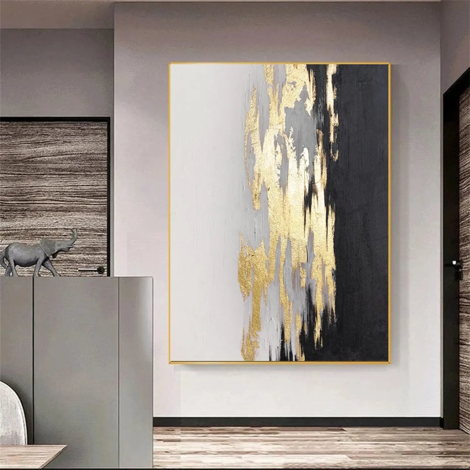 Abstract Painting #AB 238 - Modern Wall Art for Living Room, Bedroom & Office Decor - Handmade Canvas Artwork