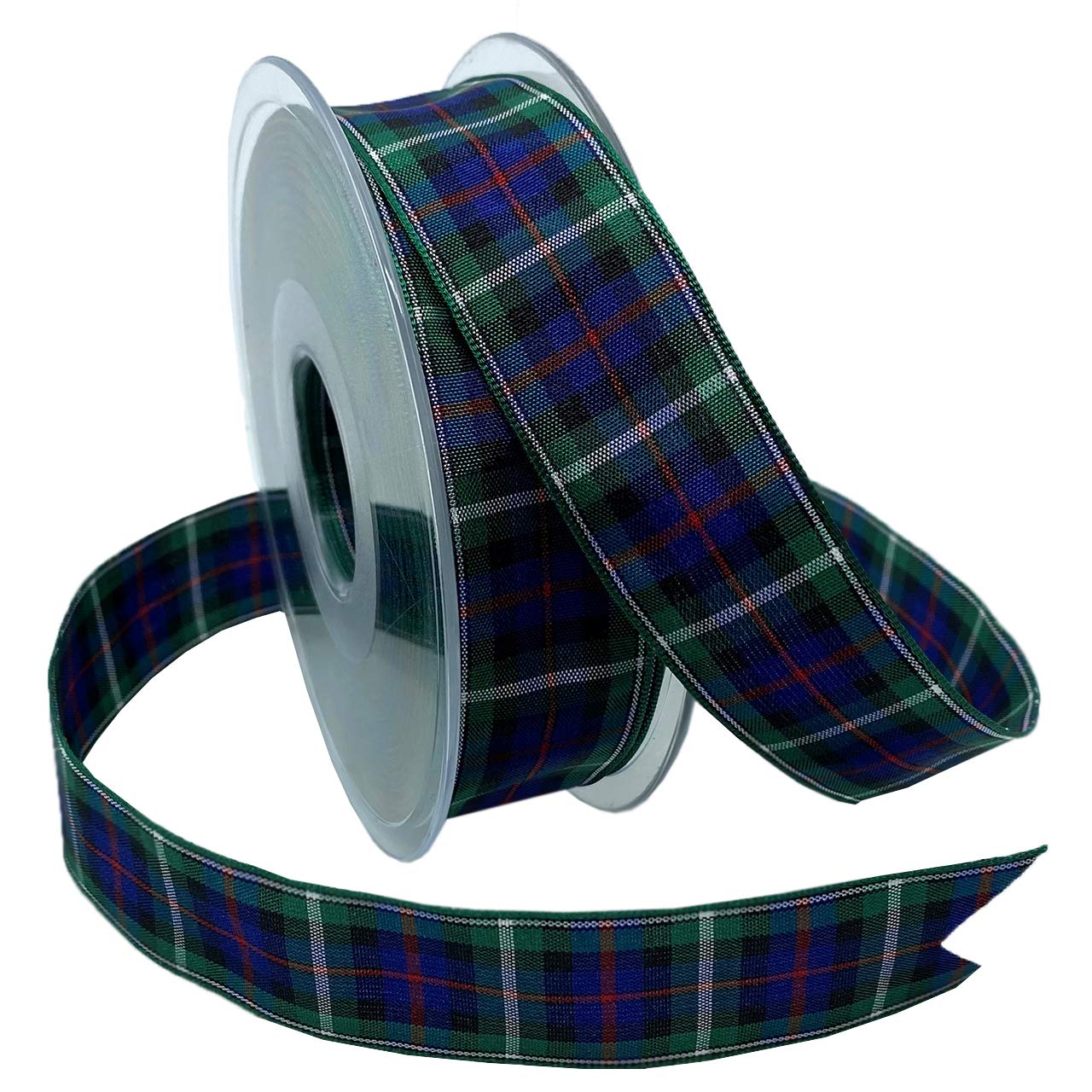 Morex Ribbon Edinburgh Ribbon - 1 Inch x 27 Yards Mackenzie Tartan Plaid Ribbon (97525/25-15) - Perfect for Gift Wrapping, DIY Crafts, and Scottish-Themed Decorations