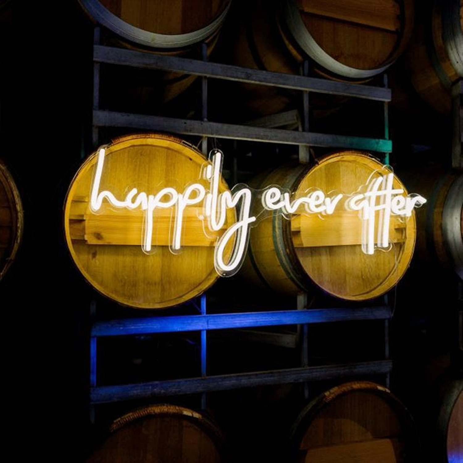 Custom 'Happily Ever After' LED Neon Sign - 70cm Warm White Handcrafted Wedding Wall Decor | Perfect for Bridal Showers, Anniversary Gifts & Home Decoration