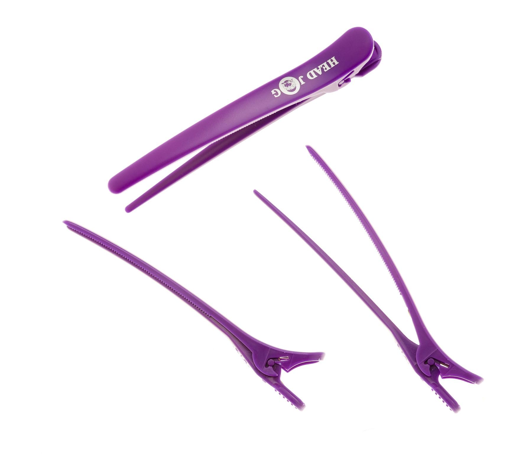 6 Pack Strong Grip Hair Sectioning Clips - Professional No Crease Duckbill Hair Clips for Styling & Sectioning, Suitable for All Hair Types & Lengths (Purple) | Perfect for Salon, Home Haircuts & DIY Styling