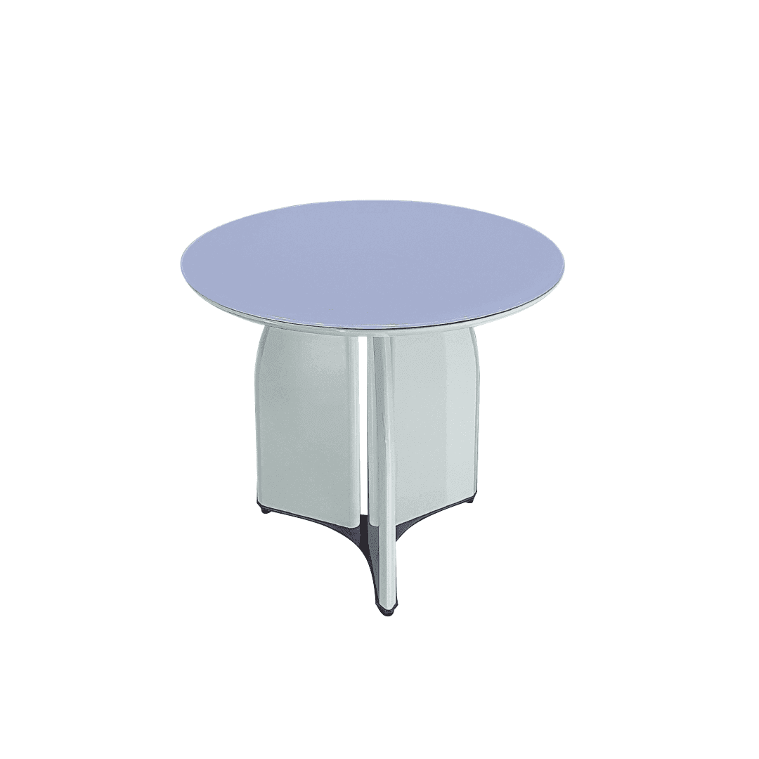 Magnolia Side Table with Tempered Glass Top - Modern End Table for Living Room, Bedroom & Office - Sturdy Nightstand with Shatterproof Glass Surface
