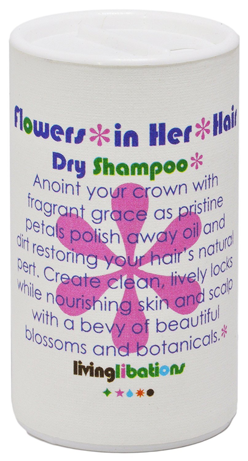 Organic Flowers in Her Hair Dry Shampoo by LIVING LIBATIONS - Natural, Wildcrafted, Vegan Clean Beauty (1 oz | 30 ml) for Fresh Hair Between Washes, Travel & On-the-Go Styling